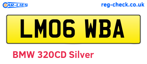 LM06WBA are the vehicle registration plates.