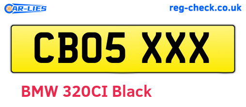 CB05XXX are the vehicle registration plates.