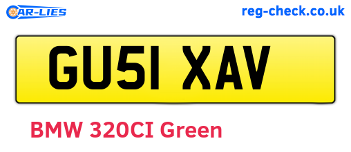 GU51XAV are the vehicle registration plates.