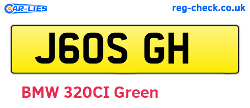 J60SGH are the vehicle registration plates.
