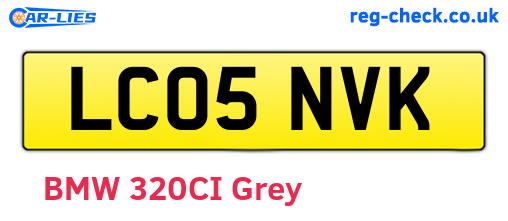 LC05NVK are the vehicle registration plates.