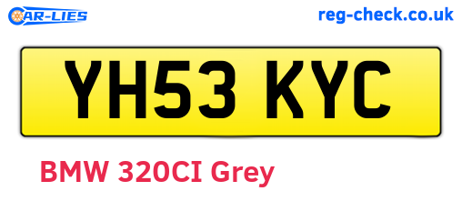 YH53KYC are the vehicle registration plates.