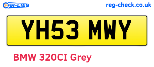 YH53MWY are the vehicle registration plates.