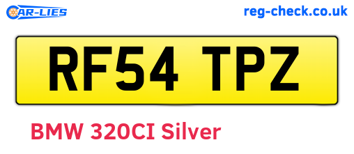 RF54TPZ are the vehicle registration plates.