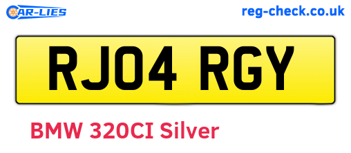 RJ04RGY are the vehicle registration plates.