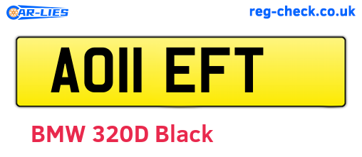 AO11EFT are the vehicle registration plates.