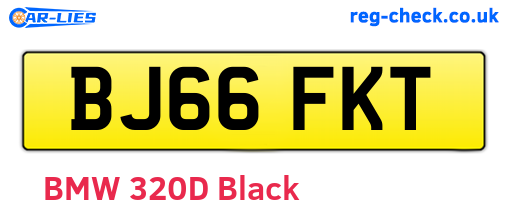 BJ66FKT are the vehicle registration plates.