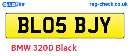 BL05BJY are the vehicle registration plates.