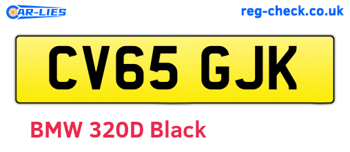 CV65GJK are the vehicle registration plates.