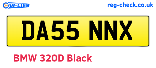 DA55NNX are the vehicle registration plates.