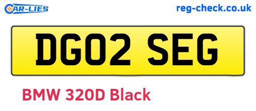 DG02SEG are the vehicle registration plates.