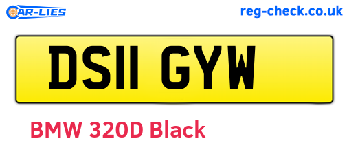 DS11GYW are the vehicle registration plates.