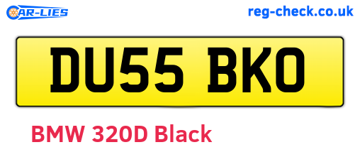 DU55BKO are the vehicle registration plates.