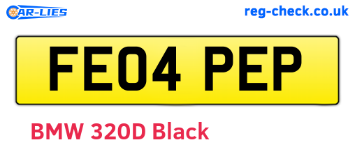 FE04PEP are the vehicle registration plates.