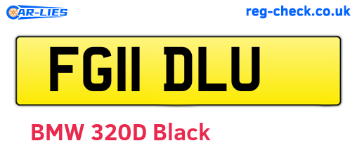 FG11DLU are the vehicle registration plates.