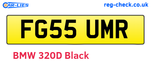 FG55UMR are the vehicle registration plates.