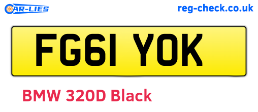 FG61YOK are the vehicle registration plates.