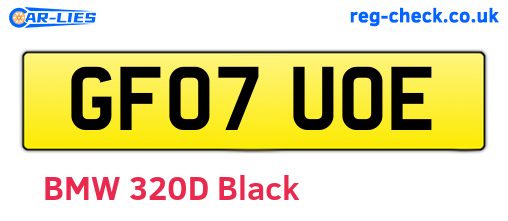GF07UOE are the vehicle registration plates.