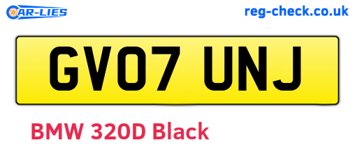 GV07UNJ are the vehicle registration plates.
