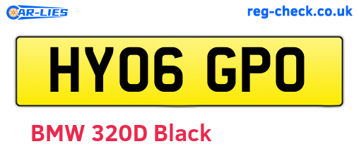 HY06GPO are the vehicle registration plates.