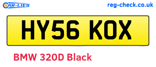 HY56KOX are the vehicle registration plates.