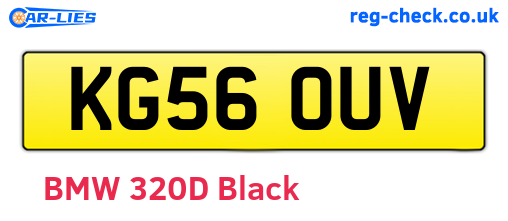 KG56OUV are the vehicle registration plates.