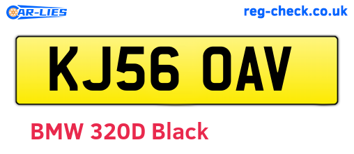 KJ56OAV are the vehicle registration plates.