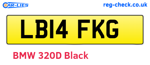 LB14FKG are the vehicle registration plates.