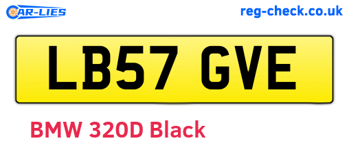 LB57GVE are the vehicle registration plates.