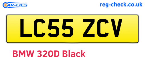 LC55ZCV are the vehicle registration plates.
