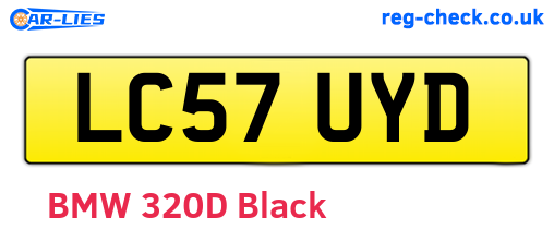LC57UYD are the vehicle registration plates.