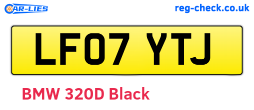 LF07YTJ are the vehicle registration plates.