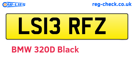LS13RFZ are the vehicle registration plates.