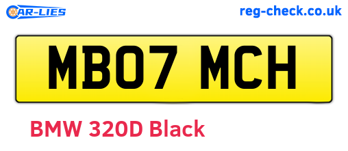 MB07MCH are the vehicle registration plates.