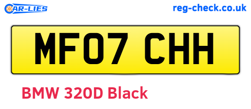 MF07CHH are the vehicle registration plates.