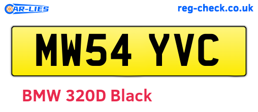 MW54YVC are the vehicle registration plates.