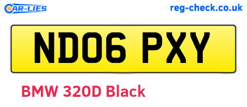 ND06PXY are the vehicle registration plates.