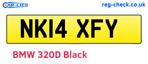 NK14XFY are the vehicle registration plates.