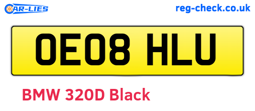 OE08HLU are the vehicle registration plates.