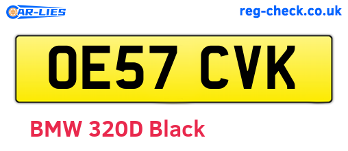 OE57CVK are the vehicle registration plates.