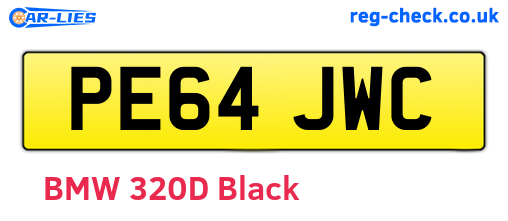 PE64JWC are the vehicle registration plates.