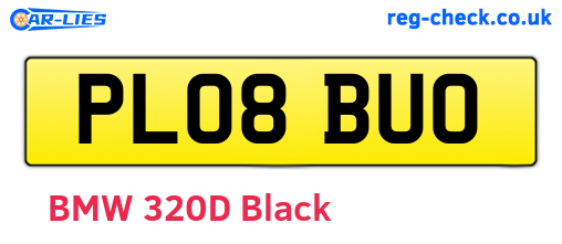 PL08BUO are the vehicle registration plates.