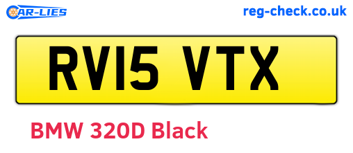 RV15VTX are the vehicle registration plates.