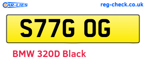 S77GOG are the vehicle registration plates.