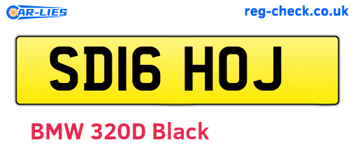 SD16HOJ are the vehicle registration plates.