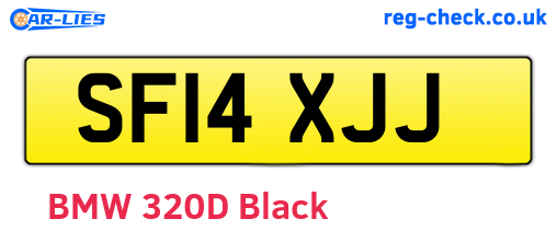SF14XJJ are the vehicle registration plates.