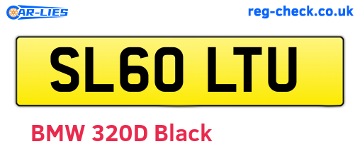 SL60LTU are the vehicle registration plates.