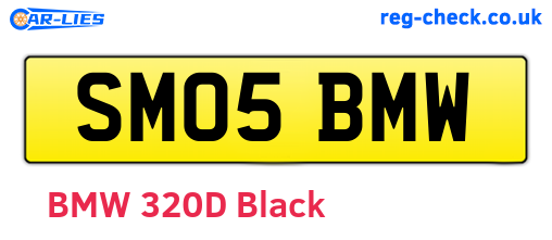 SM05BMW are the vehicle registration plates.