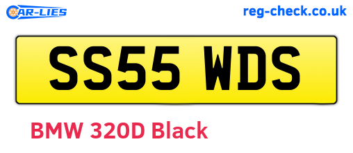 SS55WDS are the vehicle registration plates.