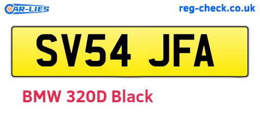 SV54JFA are the vehicle registration plates.